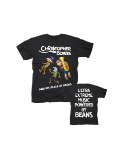 Christopher Bowes and his Plate of Beans t-shirt